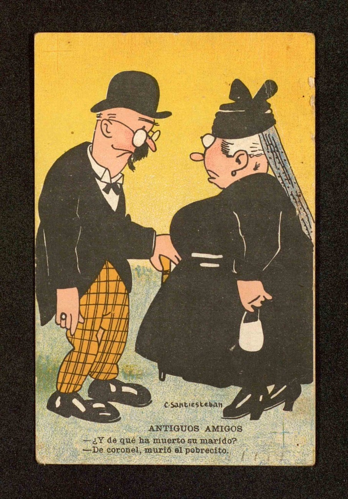 Postal divertida, C. Santiesteban, 1925.
