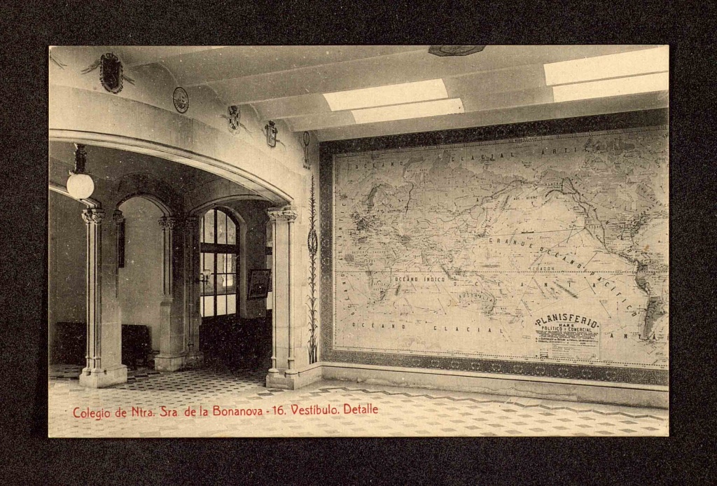 Bonanova School, lobby, detail, 1920.