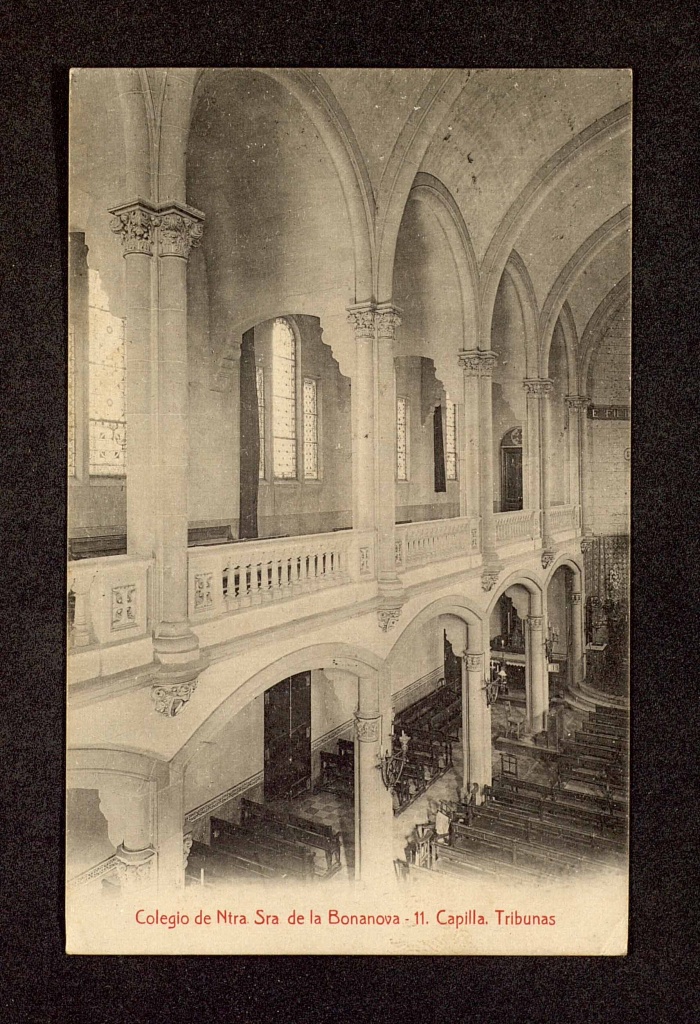 Colegio de Ntra. Sra. De la Bonanova, capilla, tribunas, 1931.