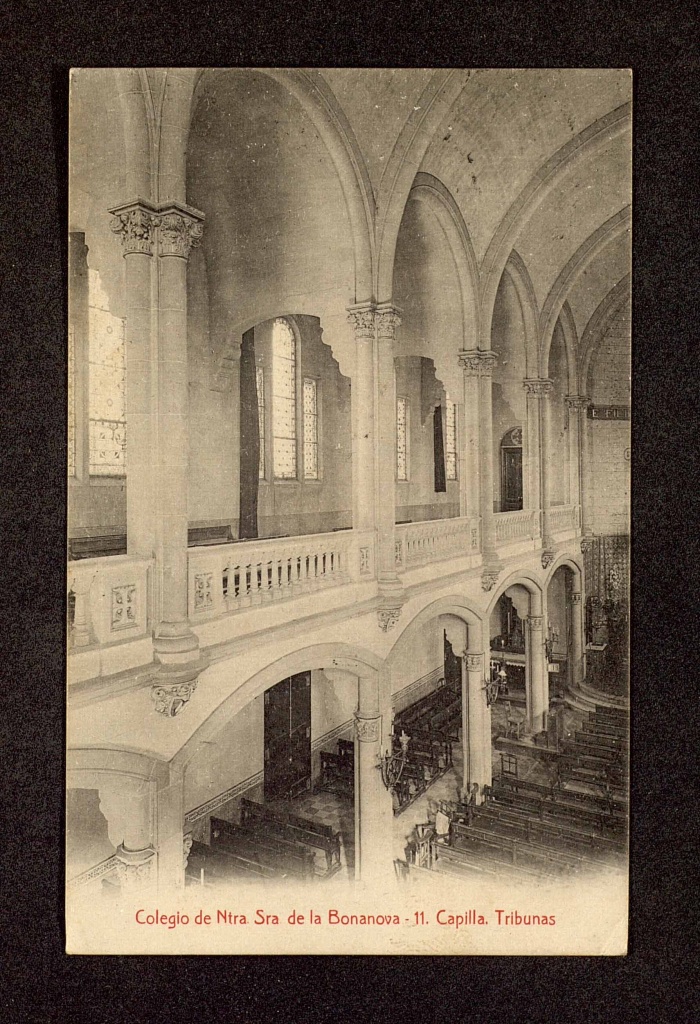 Bonanova School, chapel, tribunes, 1931.