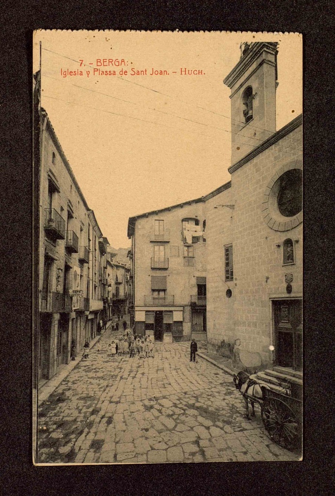 Berga, Iglesia y Plaza de Sant Joan, 1931.