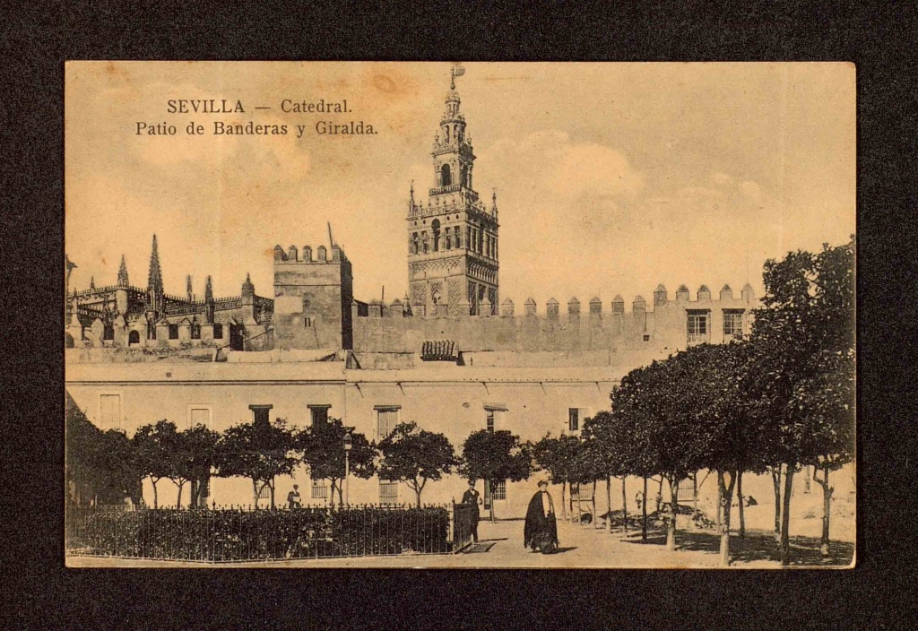 Sevilla, Catedral de Banderas y Giralda, 1916.