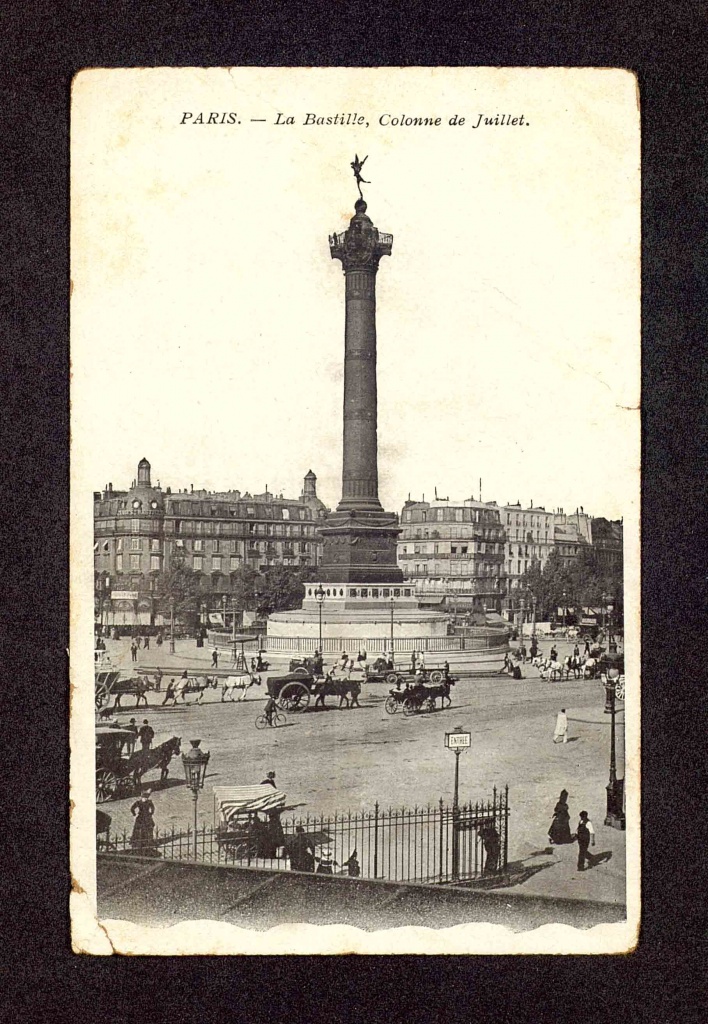 París, La Bastille, Colonne de Juillet, 1930.